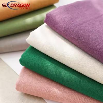 Eco-Friendly Blend Breathable Linen Duck Canvas Fabric for Summer Apparel, Home Decor, DIY Crafts 